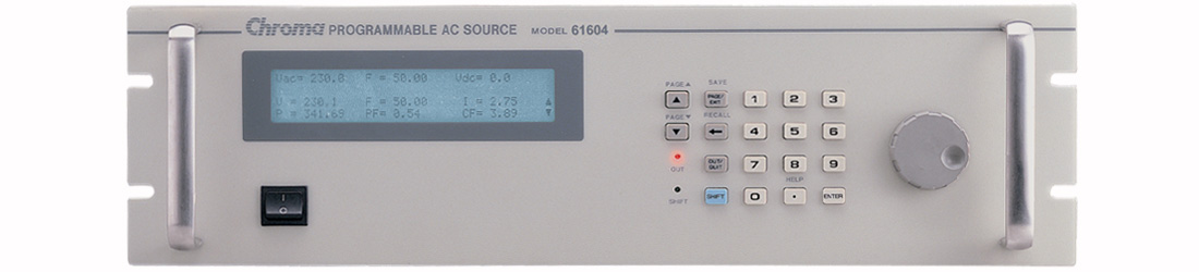 Chroma 61600 Series single phase AC power supplies